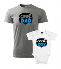 Rodinný set - Pánské tričko a Body - Cool rodina - Chlapeček