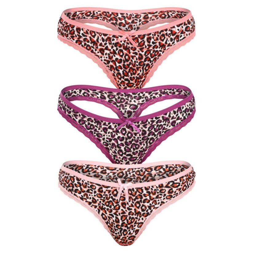 3PACK dámská tanga Fine woman vícebarevná (808-B) - Velikost: M