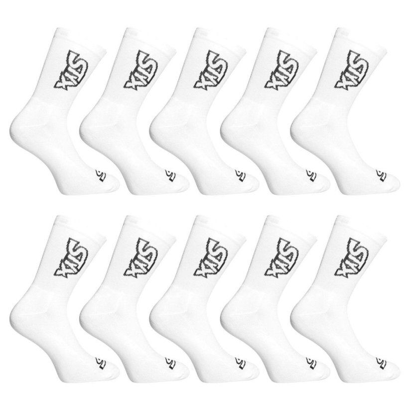 10PACK ponožky Styx vysoké bílé (10HV1061) - Velikost: L