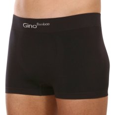Pánské boxerky Gino bambusové bezešvé černé (53004)