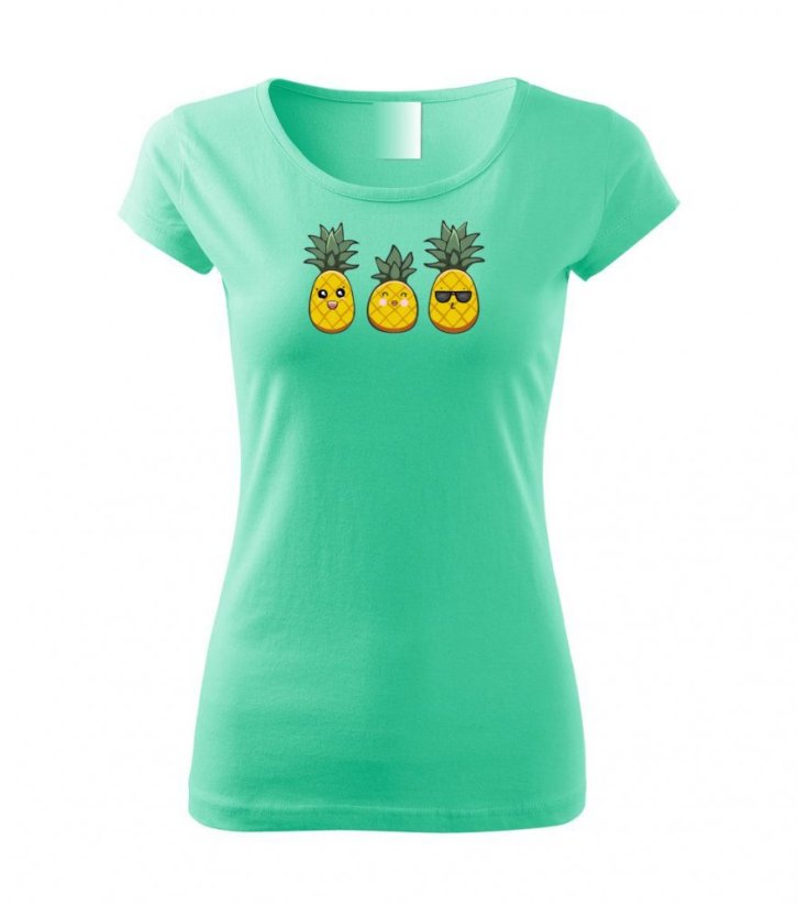Dámské tričko - Ananas - Barva: Mátová