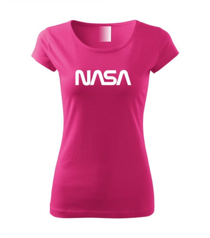 Dámské tričko - NASA - White - Barva: Purpurová