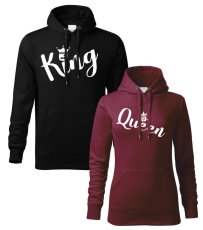 Mikiny pro páry - King & Queen - Hlavičky