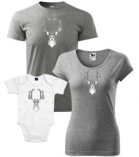 Vianočný rodinný set - Body - Jelene