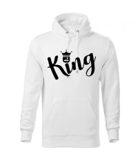 Mikina pánská - Hlavičky King - Bílá - velikost S