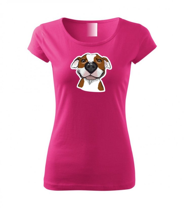 Dámské tričko - Pitbull - Barva: Purpurová