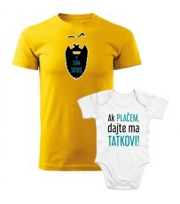 Rodinný set - Pánske tričko a Body - ak plačem
