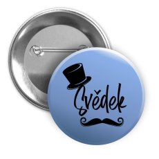 Svatební placka - KLOBOUK - Svědek
