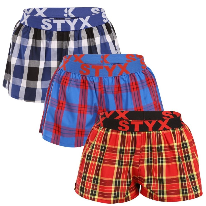 3PACK dámské trenky Styx sportovní guma vícebarevné (3T10469) - Velikost: S