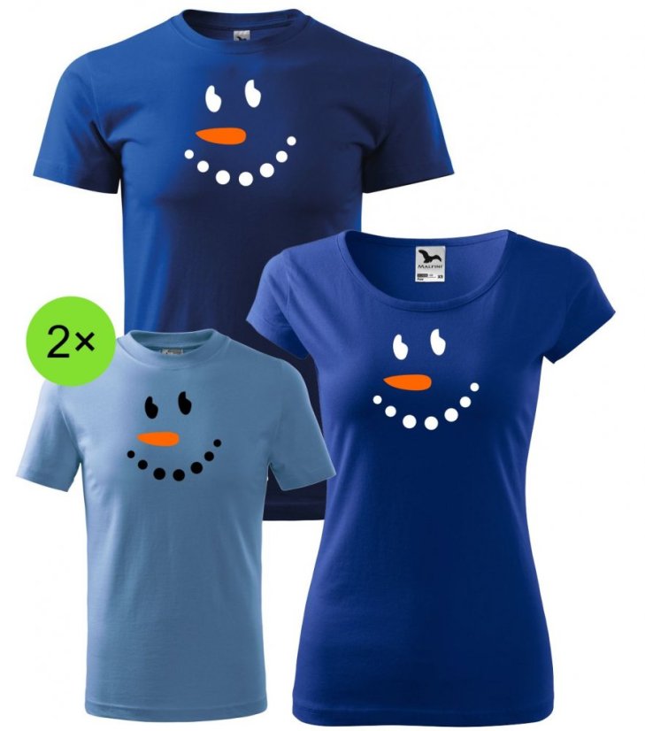 Rodinný set - 4x Tričko - Sněhuláci Rodinný set - 4x Tričko - Sněhuláci