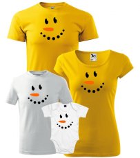 Rodinný set - Tričká a Body - Snehuliaci