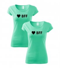 Tričká pre kamarátky - BFF srdce