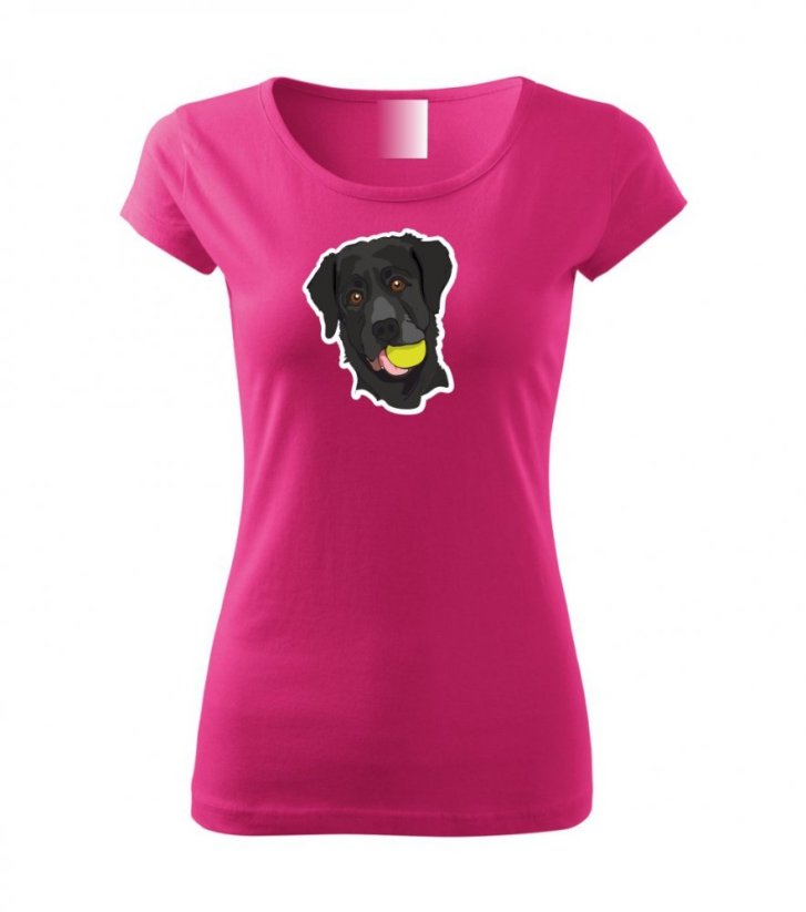 Dámské tričko - Labrador černý - Barva: Purpurová