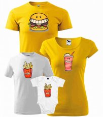 Rodinný set - Trička a Body - Fast food
