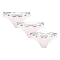 3PACK dámská tanga Calvin Klein bílá (QD5209E-100)