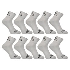 10PACK ponožky Styx kotníkové šedé (10HK1062)