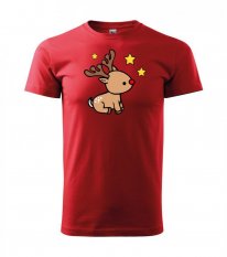 tričko s vánočním motivem - vánoční sob - hvězda -  Povidlo