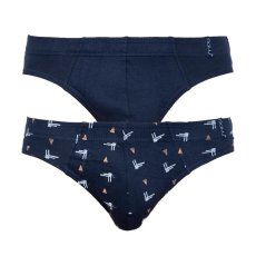 2PACK Pánské slipy Molvy modré (KP-072-SBU)