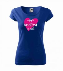 Dámské tričko - Srdíčko - Nejlepší sestra na světě - Povidlo Dámské tričko - Srdíčko - Nejlepší sestra na světě - Povidlo