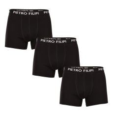 3PACK pánské boxerky Pietro Filipi černé (3BCL002)