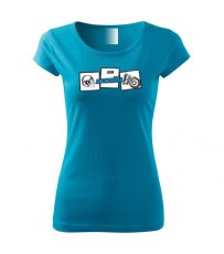 Dámské tričko - Jsem motorkářka
