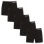 5PACK pánské boxerky Nedeto bezešvé bambusové černé (5NDTB001S)