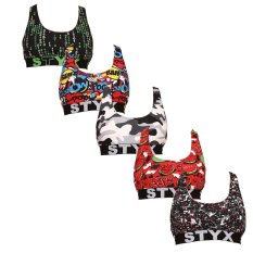 5PACK dámská podprsenka Styx sport art vícebarevná (5IP8502379)