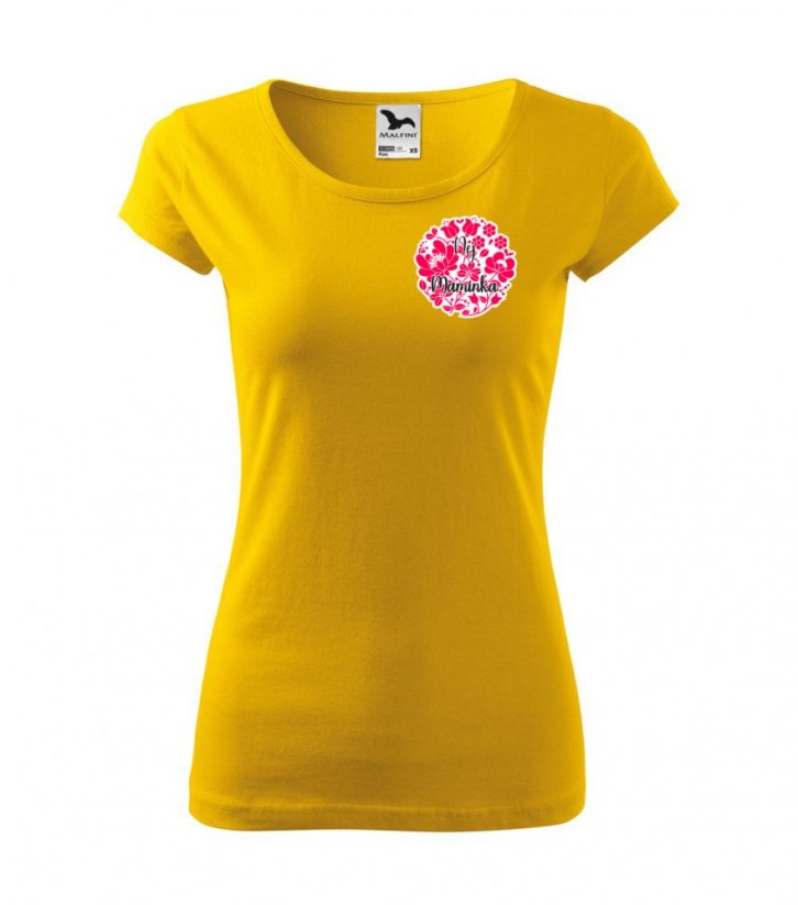Dámské tričko - Nej maminka - Barva: Žlutá