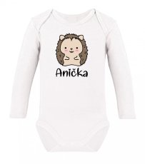 Dětské body s dlouhým rukávem - Ježeček