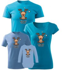 Iba dámské tričko - Sob - Naše prvé Vianoce - Tyrkysová vel. M