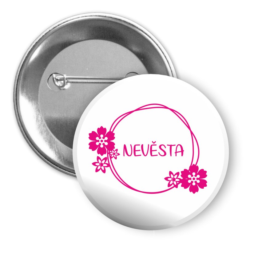Svatební placka - KYTKY - Nevěsta Svatební placka - KYTKY - Nevěsta