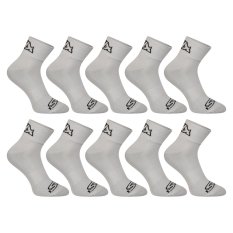 10PACK ponožky Styx kotníkové šedé (10HK1062)