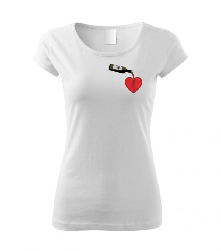 Dámské tričko - Lék na bolavé srdce - Barva: Bílá