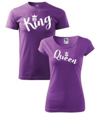Párové tričká - Hlavičky - King  & queen