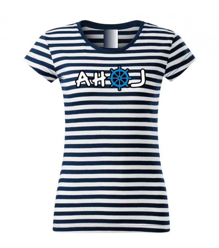 Dámské námořnické tričko - Ahoj Kormidlo