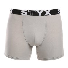 Pánské boxerky Styx long sportovní guma světle šedé (U1062)