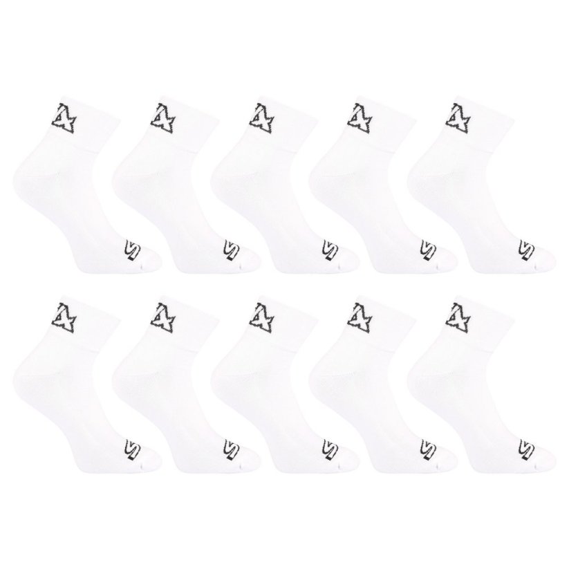 10PACK ponožky Styx kotníkové bílé (10HK1061)