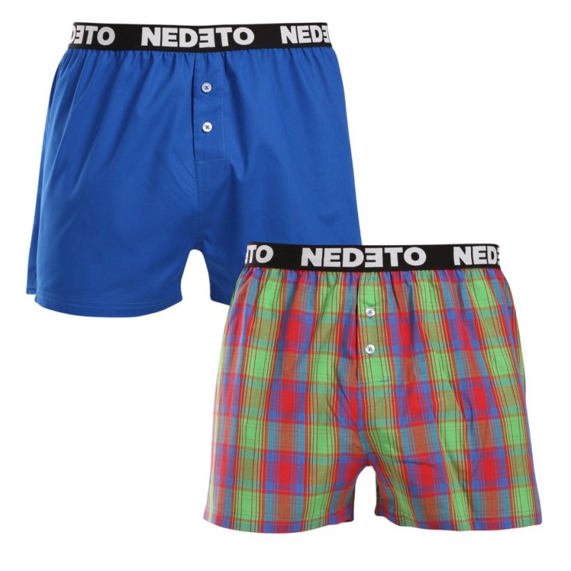 2PACK pánské trenky Nedeto vícebarevné (2NTC008) - Velikost: M