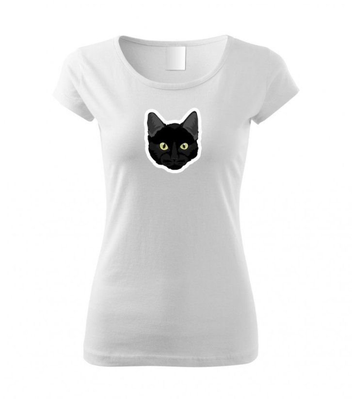 Dámské tričko - Kočka perská-KOPIE - Barva: Bílá
