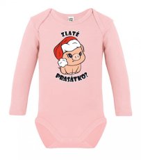 Vánoční body s dlouhým rukávem - Zlaté prasátko