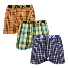 3PACK pánské trenky Styx sportovní guma vícebarevné (3B092140)