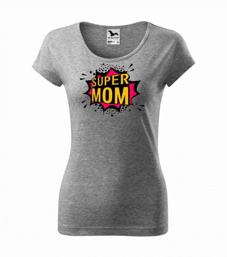 Dámské tričko - Super mom - Povidlo