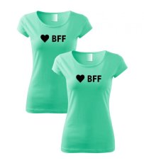 Trička pro kamarádky - BFF srdce - Povidlo.cz