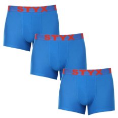 3PACK pánské boxerky Styx sportovní guma modré (3G1167)
