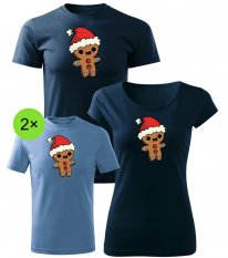 Vánoční rodinný set - 2x Dětské tričko - Perníčci