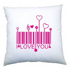Polštářek pro zamilované - Kód I love you