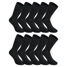 10PACK ponožky Styx vysoké bambusové černé (10HB960)