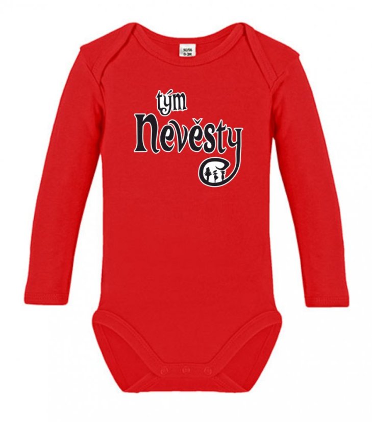 Svatební dětské body s dlouhým rukávem - SILUETA - Tým nevěsty Svatební dětské body s dlouhým rukávem - SILUETA - Tým nevěsty