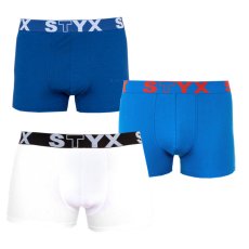 3PACK pánské boxerky Styx sportovní guma nadrozměr vícebarevné (R9676861)