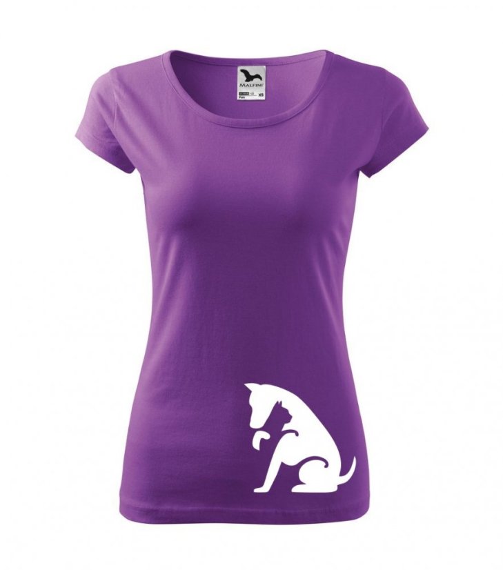 Dámské tričko - Kočka a pes